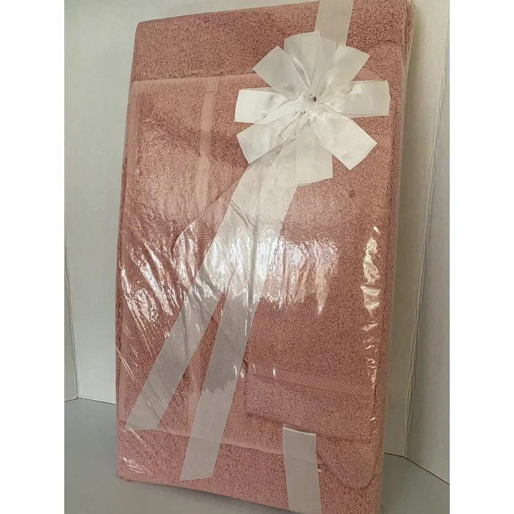 Cannon Towel Set VTG Pink Washcloth Hand Towel Bath‎ Towel Sealed Old Stock